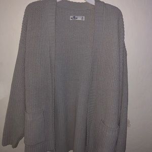 light grey, size medium hollister cardigan